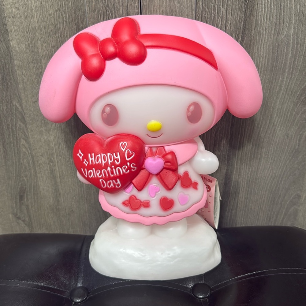 New Hello Kitty & Friends My Melody Valentine Plastic Lighted Blow Mold With Tag
